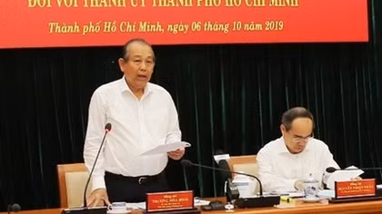 Phó Thủ tướng Thường trực làm việc với TP HCM về phòng, chống tham nhũng