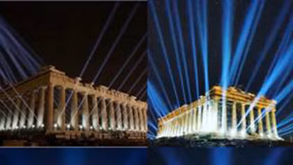 Hệ thống chiếu sáng mới soi rọi Thành cổ Athens