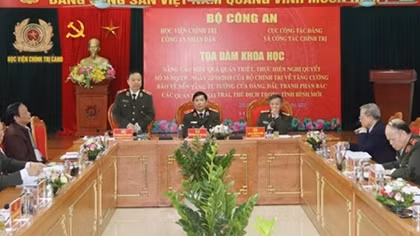 Lực lượng CAND tăng cường bảo vệ nền tảng tư tưởng của Đảng