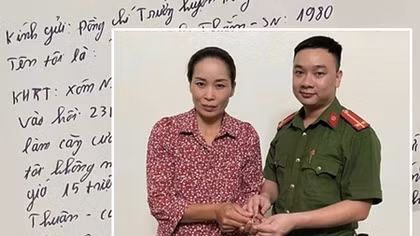 Trao trả đôi khuyên tai vàng cho công dân đến làm căn cước 