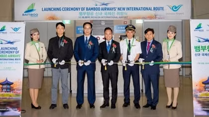 Chuyến bay thường lệ kết nối Đà Nẵng – Incheon của Bamboo Airways thành công mĩ mãn