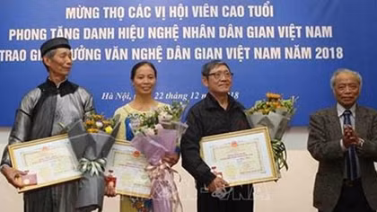 Vinh danh 42 công trình văn nghệ dân gian xuất sắc năm 2018