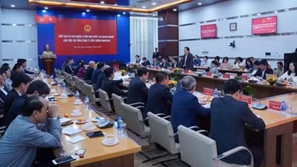 Lãnh đạo Ủy ban Quản lý vốn Nhà nước tại doanh nghiệp làm việc với MobiFone