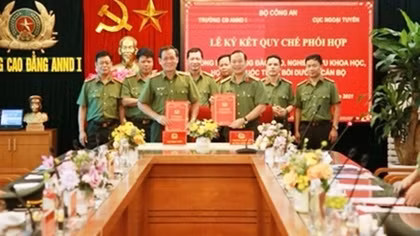 Trường cao đẳng ANND I và Cục Ngoại tuyến ký kết quy chế phối hợp