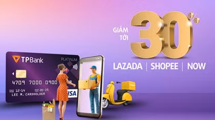 Ưu đãi lên tới 30% với chủ thẻ tín dụng TPBank