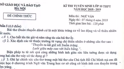 Hướng dẫn giải đề thi Văn tuyển sinh vào lớp 10 Hà Nội