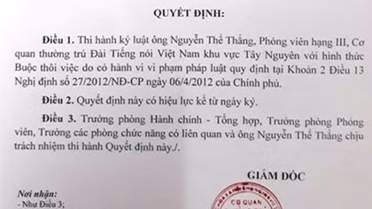Thu hồi thẻ nhà báo của phóng viên cưỡng đoạt tài sản