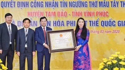 Tín ngưỡng thờ Mẫu Tây Thiên được công nhận là di sản văn hóa phi vật thể quốc gia