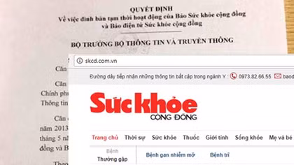 Báo Sức khỏe cộng đồng bị đình bản