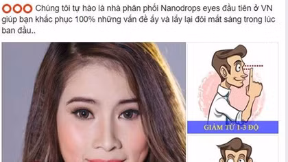 Dấu hiệu lừa đảo trong quảng cáo thuốc nhỏ mắt chữa cận Nanodrops