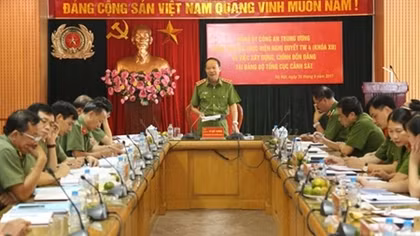 Kiểm tra thực hiện Nghị quyết Trung ương 4 tại Tổng cục Cảnh sát