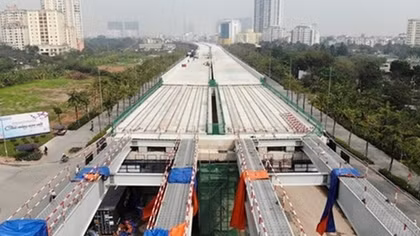 Tổ chức giao thông đoạn cầu cạn Mai Dịch - Nam Thăng Long