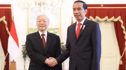 Tổng Bí thư hội đàm với Tổng thống Indonesia
