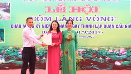 Cốm Làng Vòng được công nhận nhãn hiệu