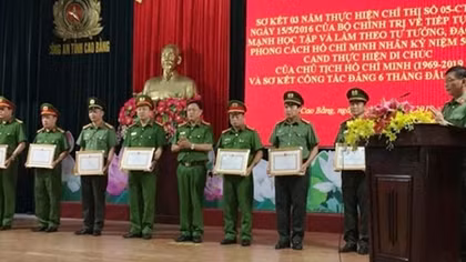 Công an tỉnh Cao Bằng: Nhiều điển hình tiên tiến theo gương Bác Hồ 