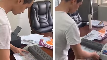 Dùng máy photocopy in tiền giả mang đi tiêu xài