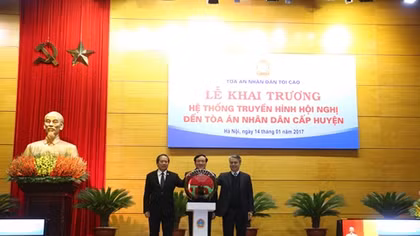 Đưa mạng lưới truyền hình hội nghị đến 710 TAND cấp huyện