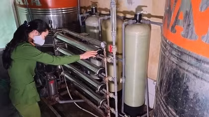 Sản xuất nước uống đóng chai không đảm bảo an toàn