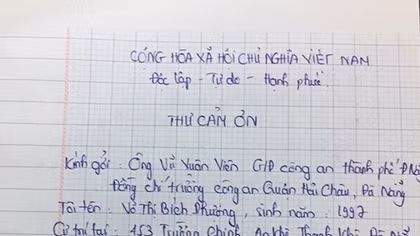 Người dân gửi thư cảm ơn Công an Đà Nẵng đã “sẵn sàng khi dân cần” 