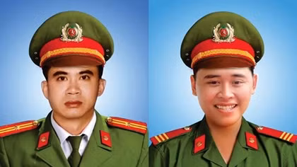 Thăng cấp bậc hàm cho hai chiến sĩ Công an hy sinh khi đang làm nhiệm vụ 