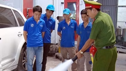Nguy cơ cháy, nổ tại các gara kinh doanh, sửa chữa ôtô