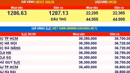 Giá vàng hôm nay 10-11: Sụt giảm