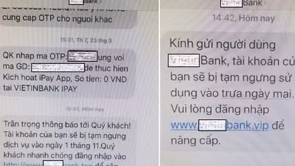 Cảnh báo thủ đoạn mới tội phạm giả mạo tin nhắn thương hiệu để lừa đảo