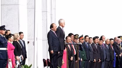 Lễ đón trọng thể Thủ tướng Nguyễn Xuân Phúc tại Australia