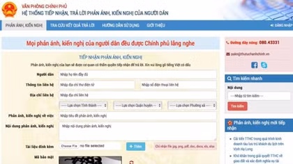 Chính phủ sẽ có kênh trả lời phản ánh, kiến nghị của người dân 
