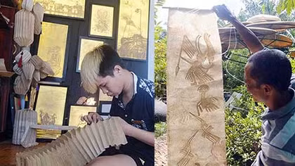 Người “thổi hồn” vào những sản phẩm làm giấy dừa nước