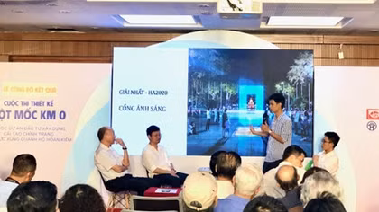 Trao giải cuộc thi thiết kế xây dựng Cột mốc Km0 tại hồ Hoàn Kiếm