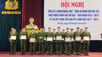 Đại học PCCC tổng kết 5 năm phong trào “CAND học tập, thực hiện 6 điều Bác Hồ dạy”