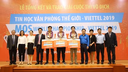 Trao giải cuộc thi Tin học Văn phòng Thế giới - Viettel 2019