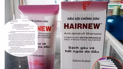 Dầu gội chống gàu Hairnew do chứa chất cấm Ketoconazole 