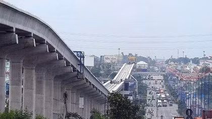 Một gói thầu của dự án metro số 1 tạm ngưng thi công do sụt lún 