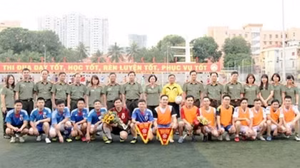 Giao lưu bóng đá giữa Học viên ANND và Cục Tài chính