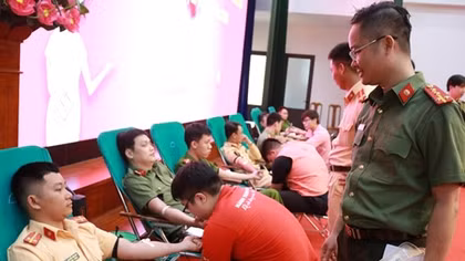 Công an TP Hải Phòng hoàn thành chỉ tiêu 1.000 đơn vị máu