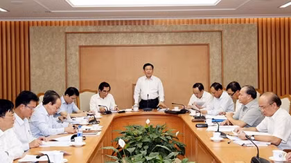 Phó Thủ tướng Vương Đình Huệ chủ trì cuộc họp về tình hình giải ngân vốn đầu tư công