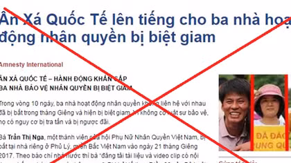 Lại giở trò vu cáo dân chủ, nhân quyền