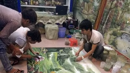 Đá quý thành tranh và chuyện những ông tổ nghề