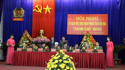 Cụm thi đua số 4 ký giao ước phong trào “Vì an ninh Tổ quốc” năm 2018