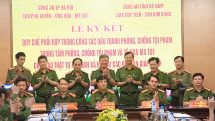 Công an Hà Nội và Hà Nam ký kết Quy chế phối hợp phòng chống tội phạm