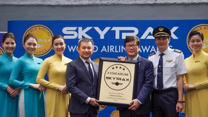 Vietnam Airlines nhận chứng chỉ Hãng hàng không quốc tế 4 sao năm thứ tư liên tiếp từ Skytrax