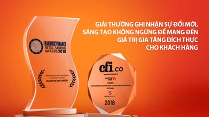 Maritime Bank liên tiếp nhận 2 giải thưởng uy tín quốc tế