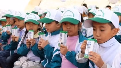  130 nghìn trẻ mầm non và tiểu học Hà Nam thụ hưởng chương trình sữa học đường