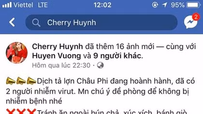 Đề nghị xử lý cá nhân thông tin sai sự thật về dịch tả lợn