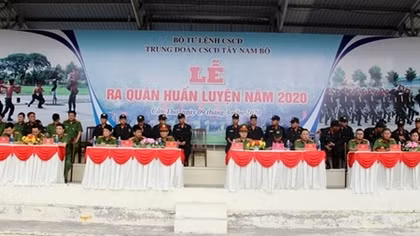 Trung đoàn CSCĐ Tây Nam Bộ ra quân huấn luyện năm 2020