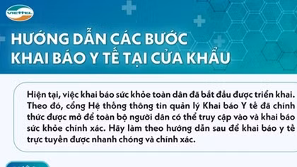 Khai trương hệ thống khai báo y tế điện tử do Viettel xây dựng
