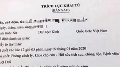 Bệnh nhi ở Khánh Hòa tử vong không phải do virus corona mới ở Trung Quốc