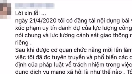 Phạt 7,5 triệu đồng nam thanh niên xúc phạm lực lượng Công an trên MXH